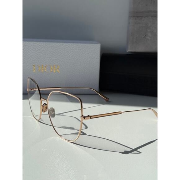 NEW Dior GemDiorO B1U Eyeglasses Frames in Rose Gold - Picture 4 of 8